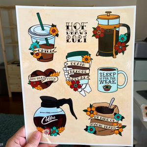 Coffee Flash Sticker Sheet