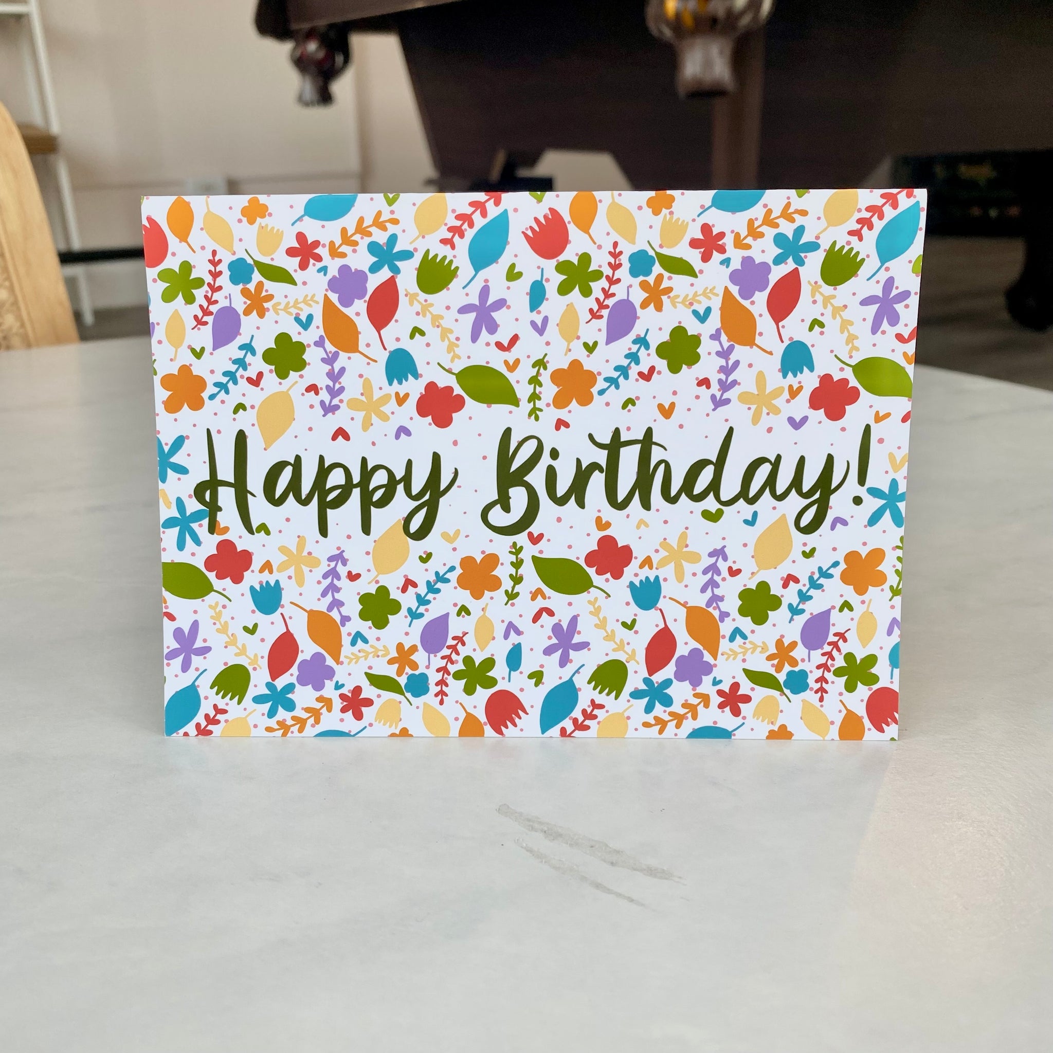 Flower Pattern Birthday Card
