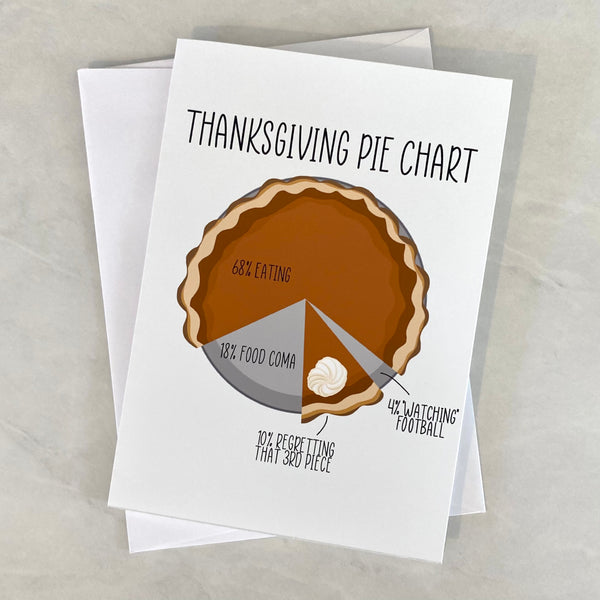 Thanksgiving Pumpkin Pie Chart Card