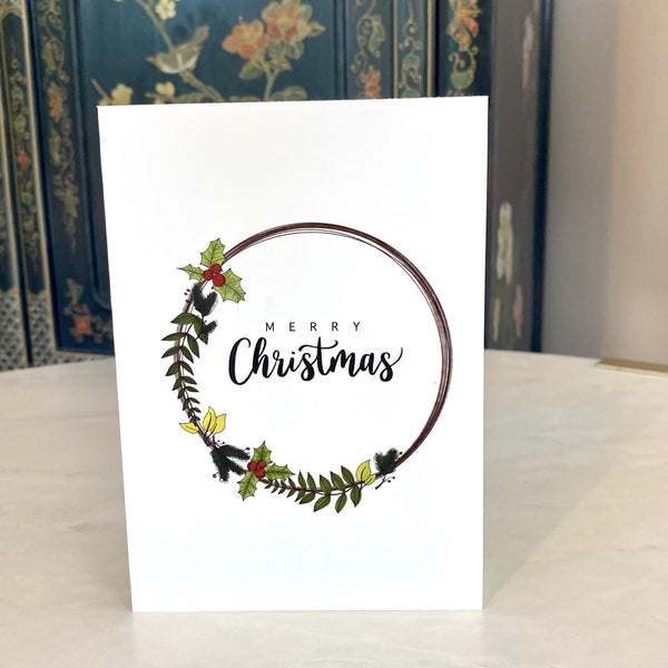 Christmas Wreath Holiday Card